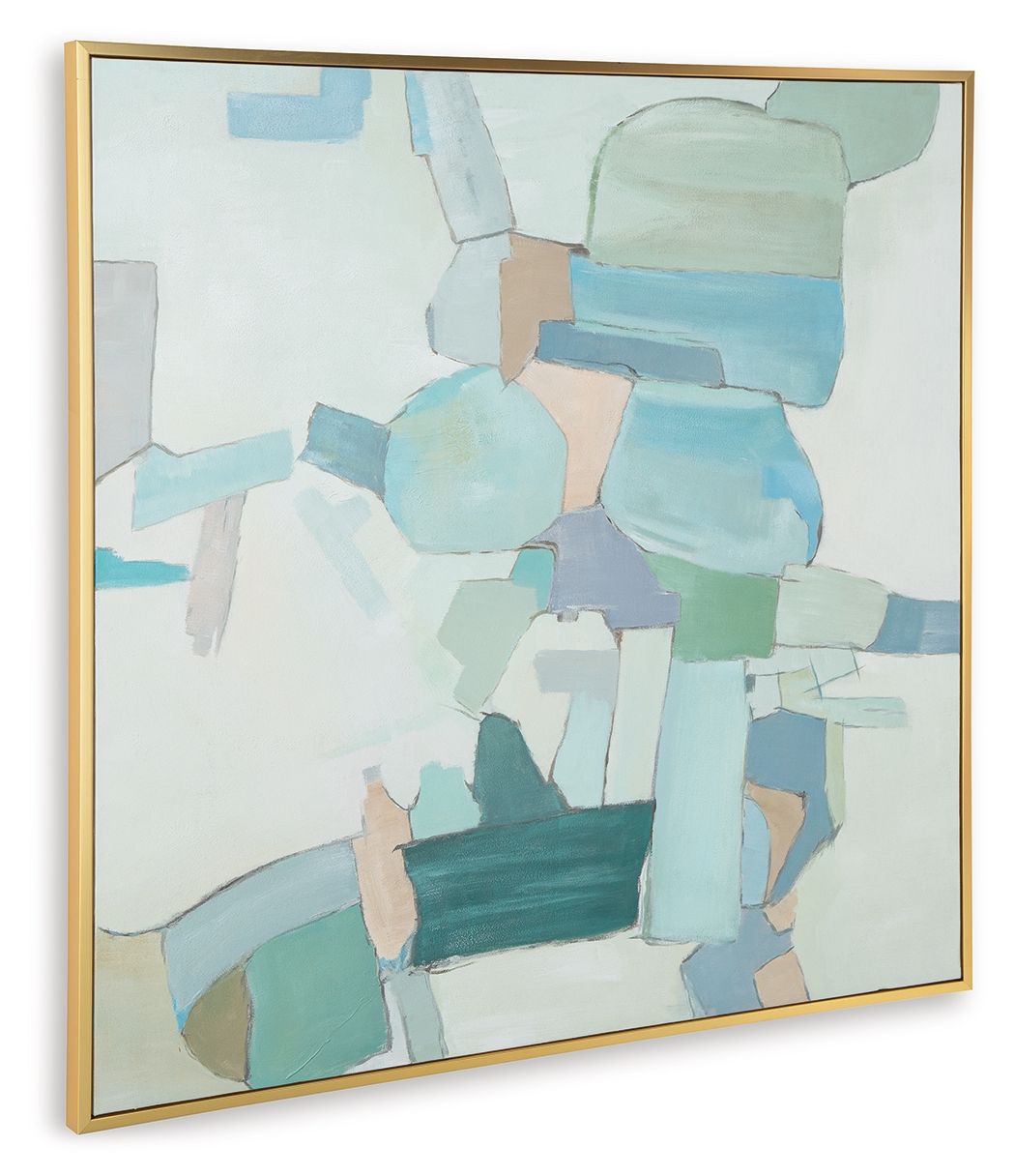 Wynburn - Wall Art - White / Blue / Green by Unique Piece Furniture