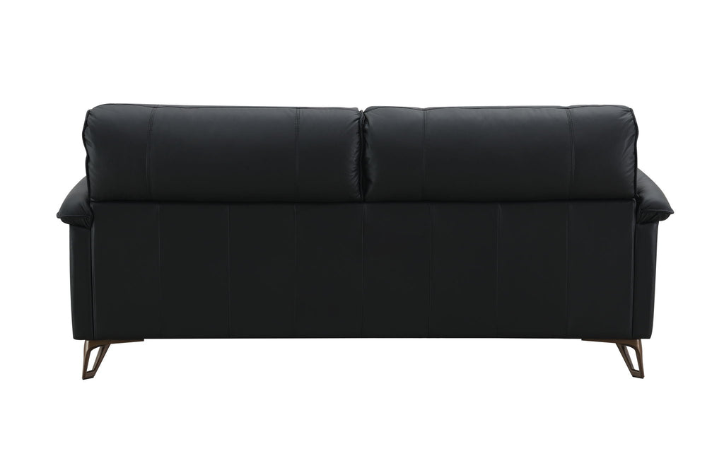 Eilene - Top Grain Leather Loveseat - Black by Unique Piece Furniture