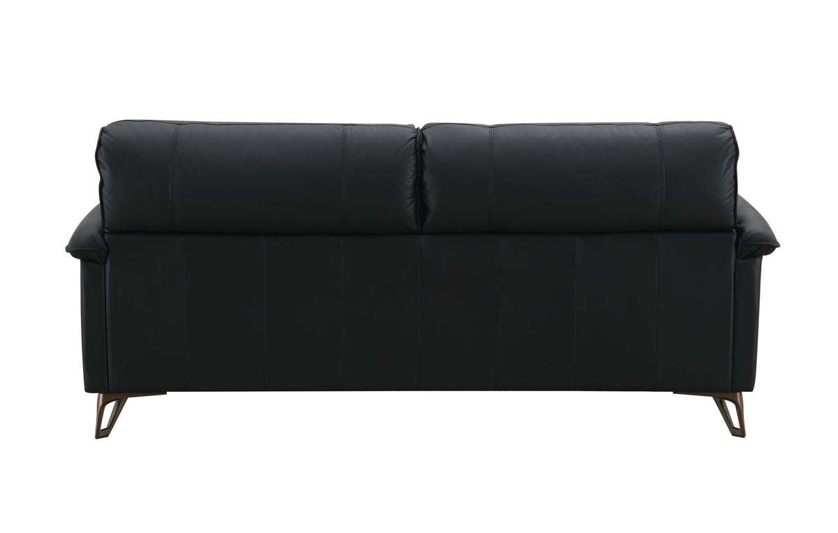 Eilene - Top Grain Leather Loveseat - Black by Unique Piece Furniture