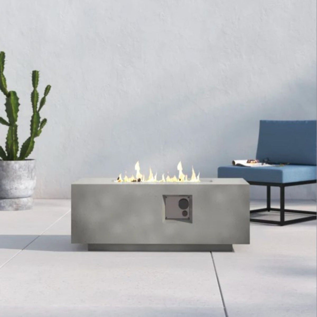 Propane Outdoor Durable Fire Pit Table - Gray by Unique Piece Furniture
