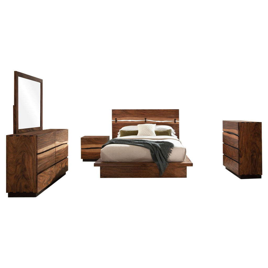 Winslow 5-piece Eastern King Bedroom Set Smokey Walnut by Unique Piece Furniture