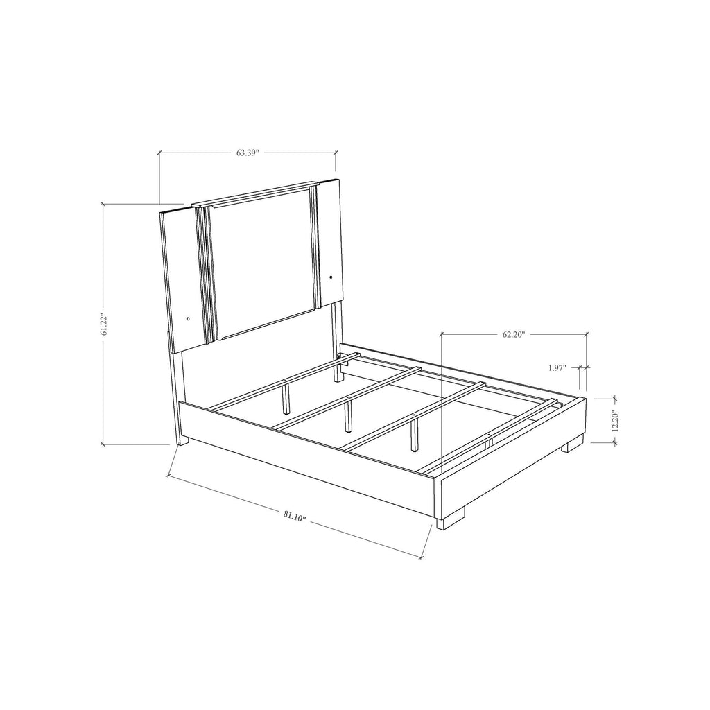 Moon - 5 Pieces Bedroom Set With LED Accent by Unique Piece Furniture