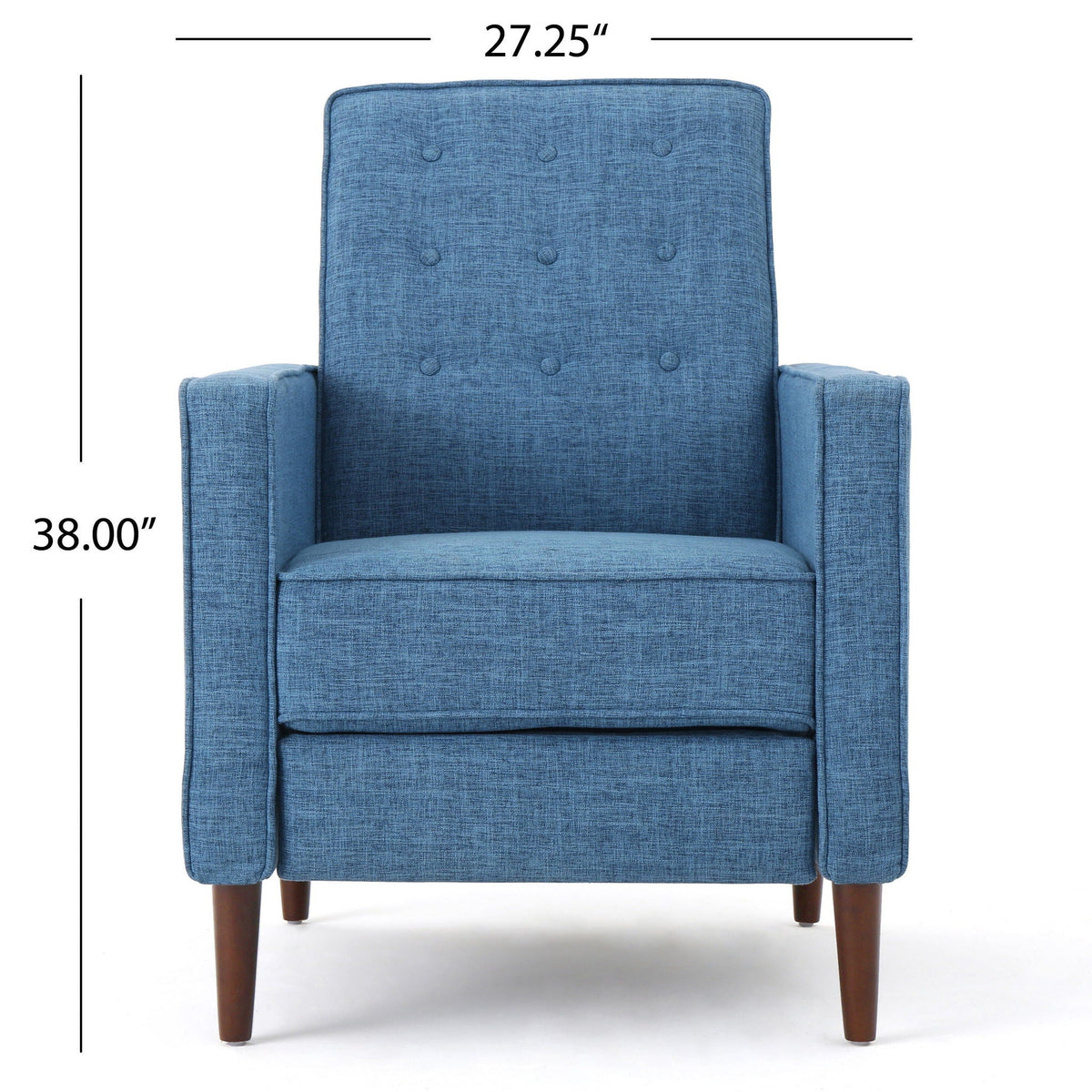 Mid-Century Modern Recliner With Button Tufted Waffle Stitch by Unique Piece Furniture
