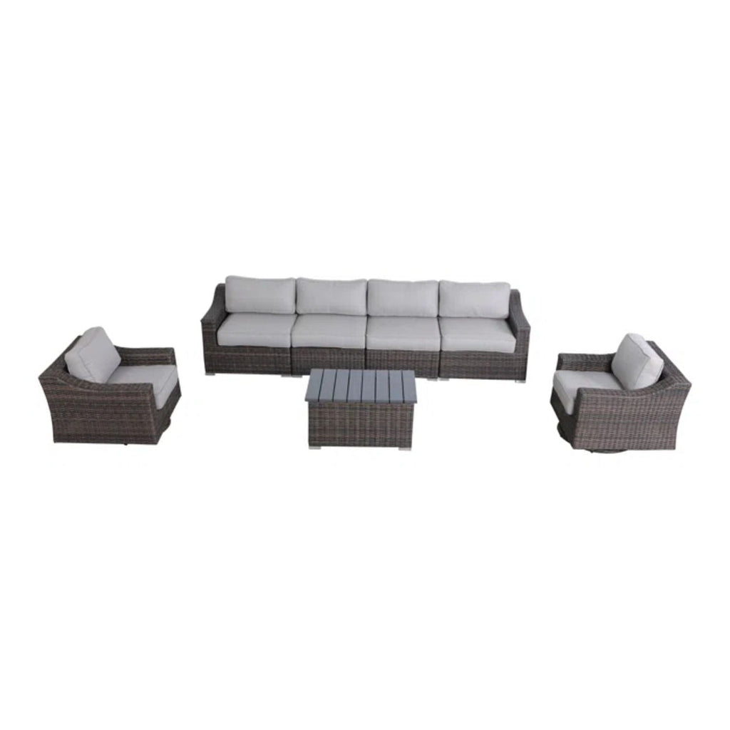 Stylish Sofa Seating Group With Cushions Perfect For Outdoor Gatherings by Unique Piece Furniture