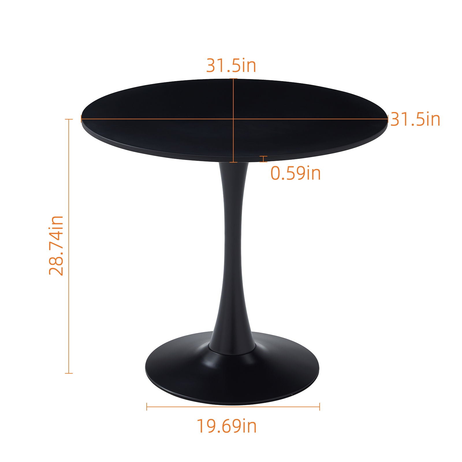 Round Dining Table With Tulip Style Base by Unique Piece Furniture