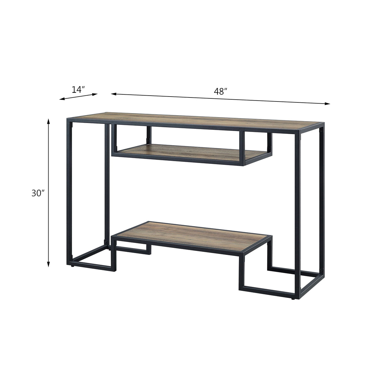 Idella - Sofa Table - Rustic Oak / Black by Unique Piece Furniture