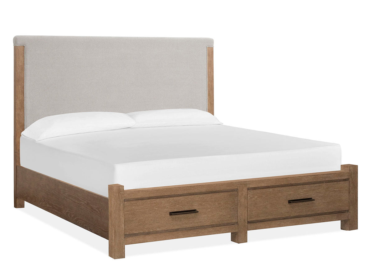 Plum Creek - Upholstered Panel Storage Bed by Unique Piece Furniture