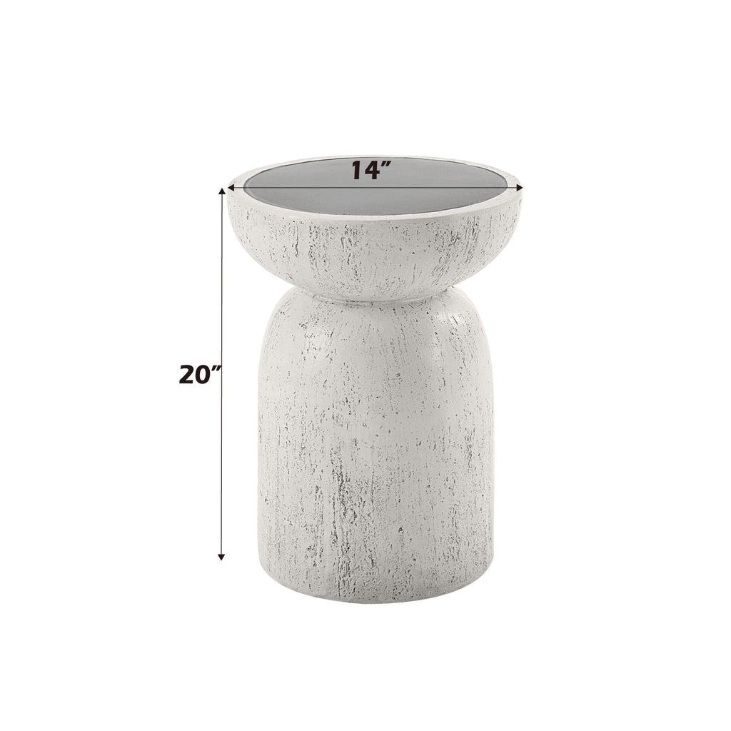 Dylana - Natural Fiber Concrete Accent Table - Gray by Unique Piece Furniture
