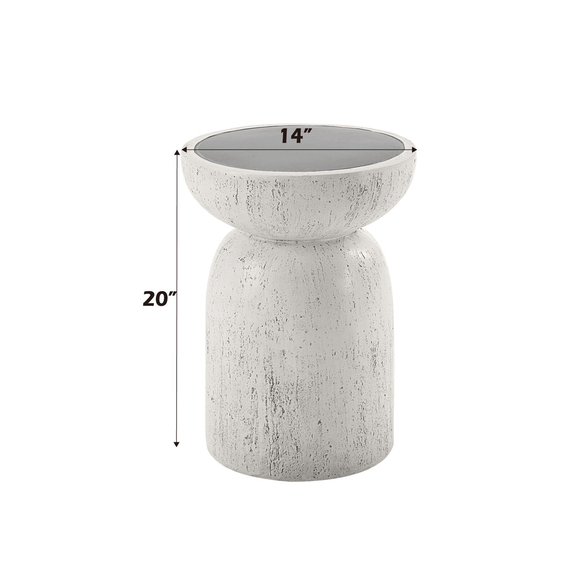 Dylana - Natural Fiber Concrete Accent Table - Gray by Unique Piece Furniture