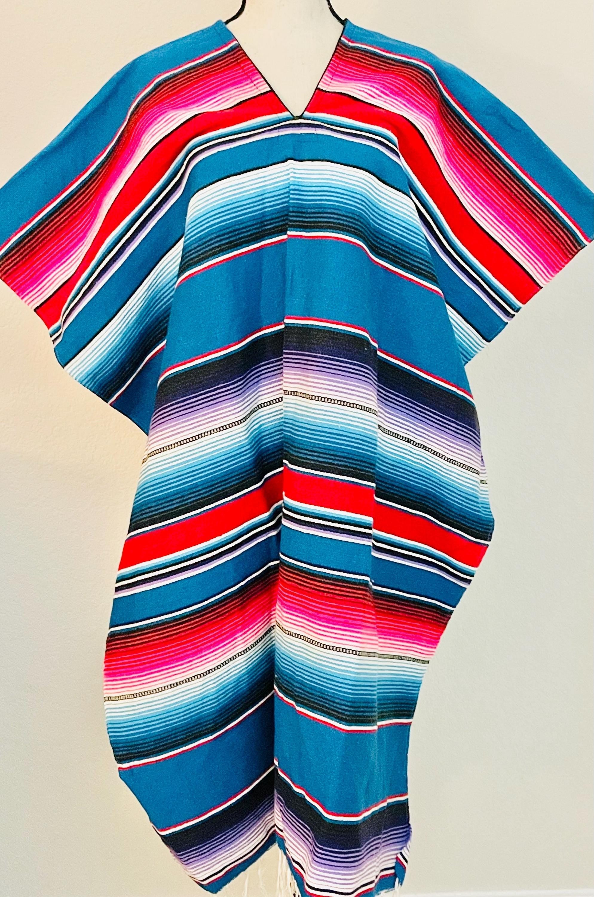 Adult Mexican Saltillo Poncho Sarape Poncho Sarape Saltillo Mexicano by Chica Mexico