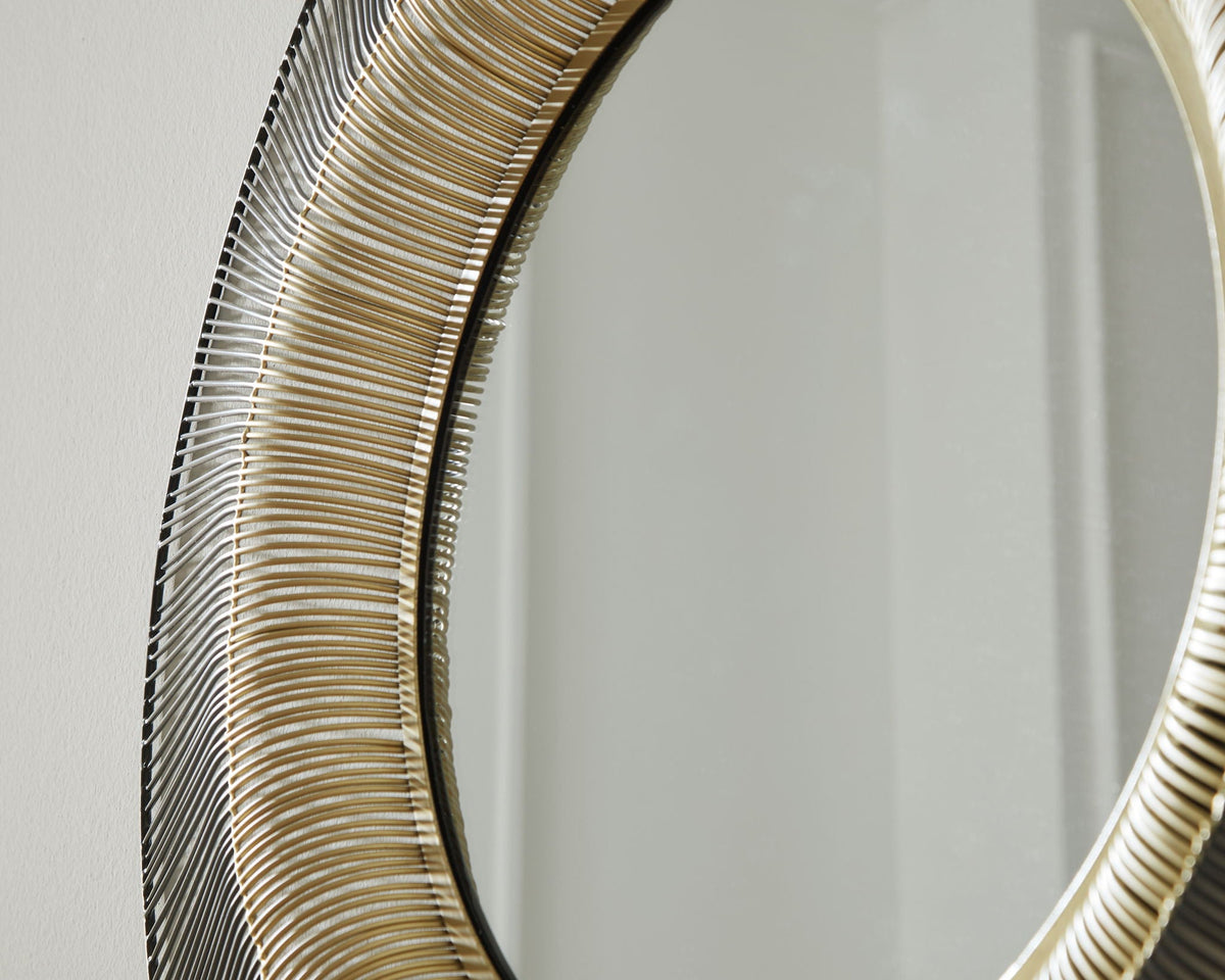 Dallmen - Accent Mirror - Black / Gold Finish by Unique Piece Furniture