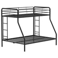Carson Metal Twin Over Full Bunk Bed Glossy Black by Unique Piece Furniture