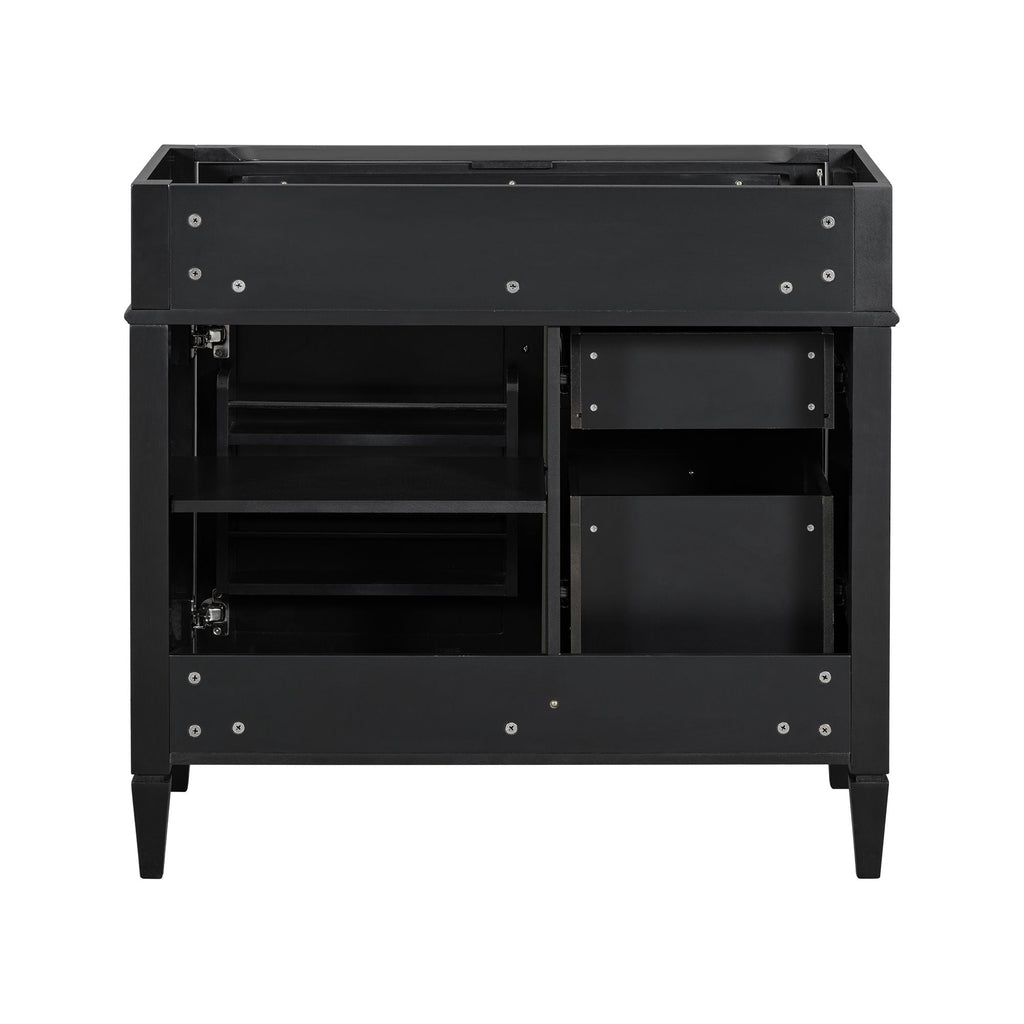 Bathroom Vanity With 2 Drawers And Tip-Out Drawer, Storage Cabinet by Unique Piece Furniture