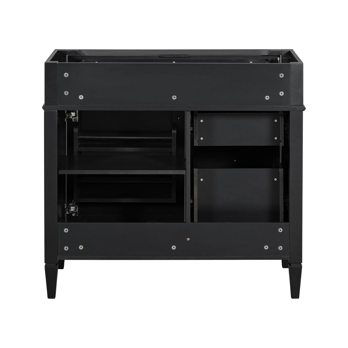 Bathroom Vanity With 2 Drawers And Tip-Out Drawer, Storage Cabinet by Unique Piece Furniture