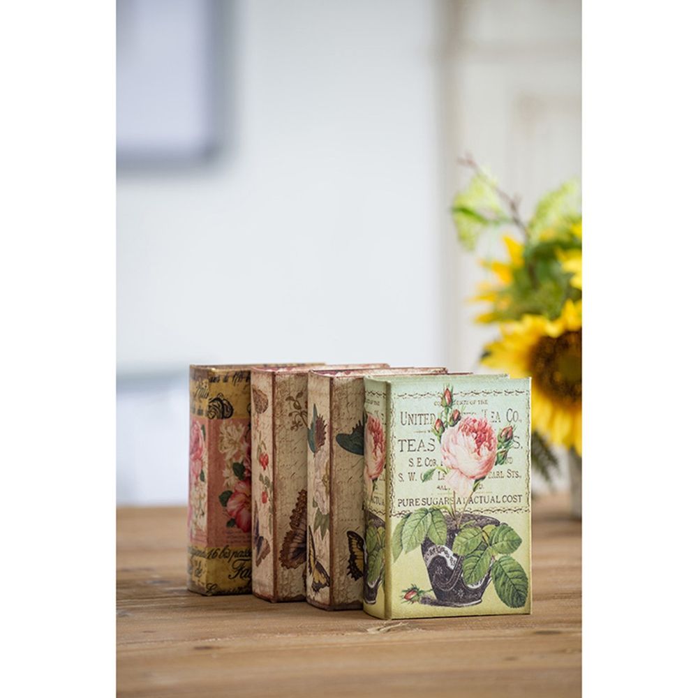 Book Boxes (Set of 4) - Multi by Unique Piece Furniture
