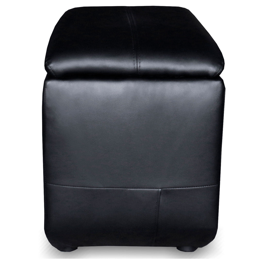 Cyrus Upholstered Home Theater Storage Wedge Console Black by Unique Piece Furniture