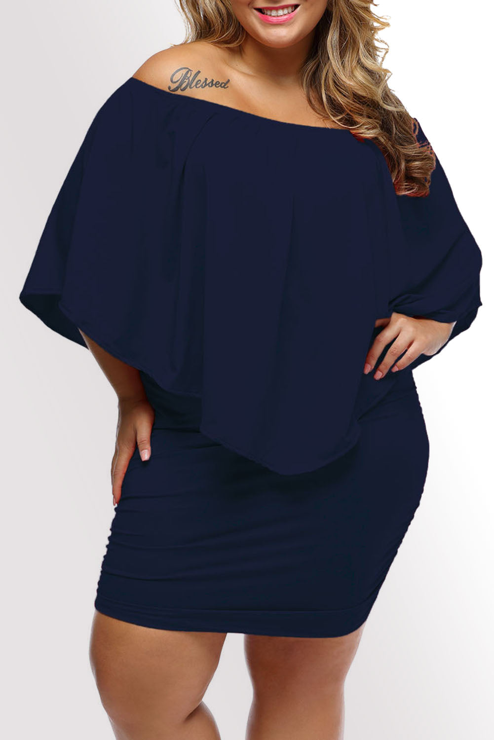 Plus size Dressing Layered Fiery Red Mini Poncho Dress by Wild and Free Boutique