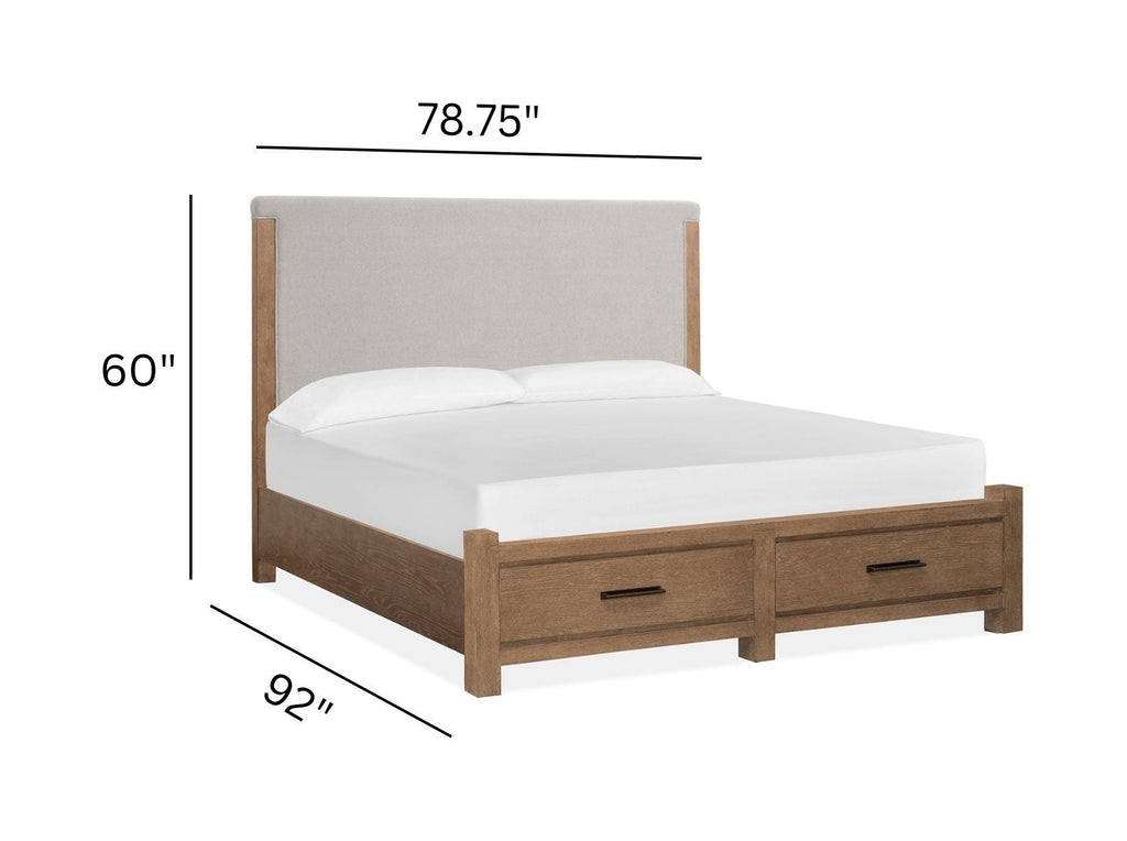 Plum Creek - Upholstered Panel Storage Bed by Unique Piece Furniture