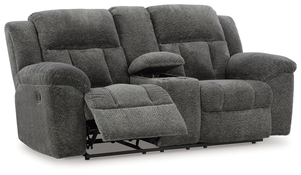 Frohn - Dbl Reclining Loveseat With Console by Unique Piece Furniture
