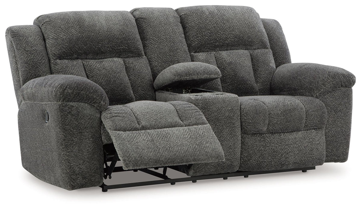 Frohn - Dbl Reclining Loveseat With Console by Unique Piece Furniture