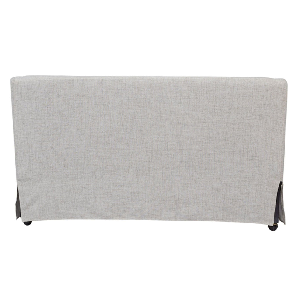 Slip Covered Settee With Casters - Beige by Unique Piece Furniture