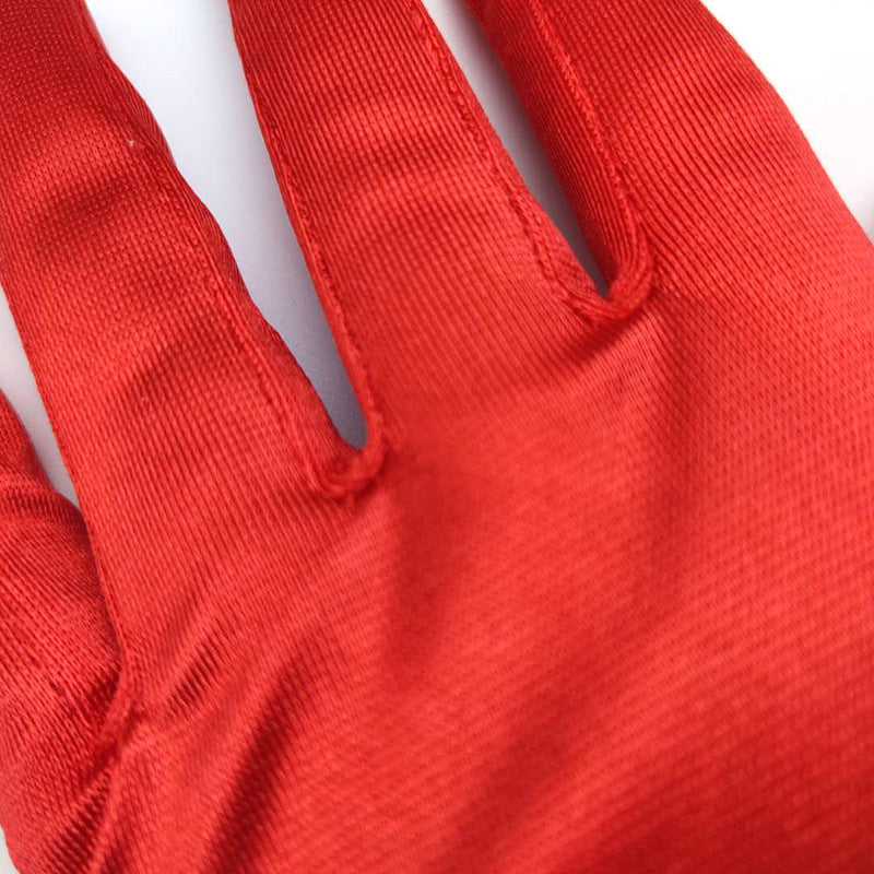 Bridal Wedding Gloves Short Satin Dress Cheongsam Gloves by My Store