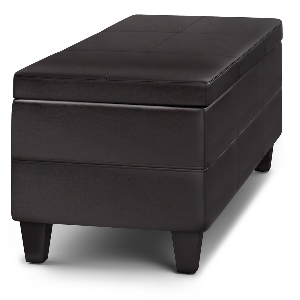 Avalon - Lift Top Rectangular Storage Ottoman - Tanners Brown by Unique Piece Furniture