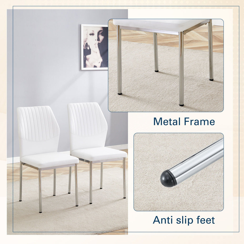 Luxury Simple High Resilience Dining Chair With Metal Legs by Unique Piece Furniture