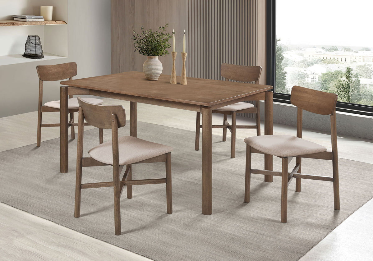 Parkridge 5-piece 59-inch Wood Dining Set Natural Walnut by Unique Piece Furniture