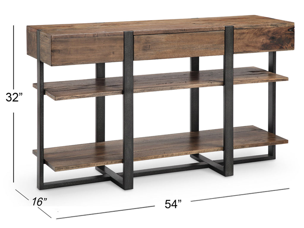 Prescott - Modern Reclaimed Wood Rectangular Sofa Table - Rustic Honey by Unique Piece Furniture