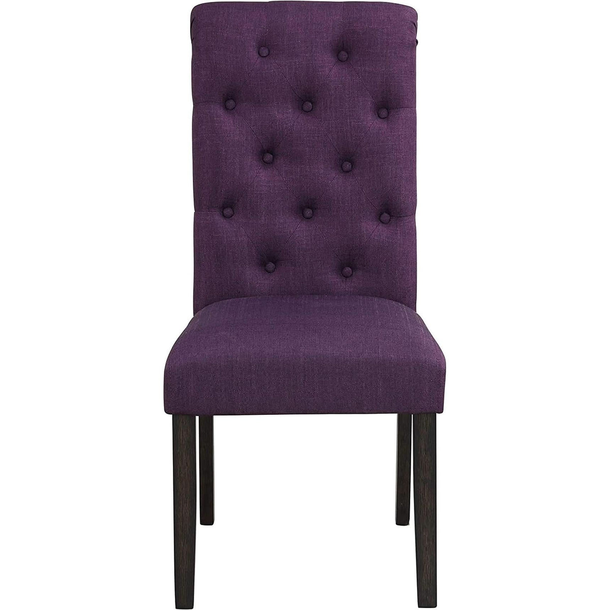 Purple Tufted Dining Chairs Set Of 2 For Dining Room by ShipItFurniture