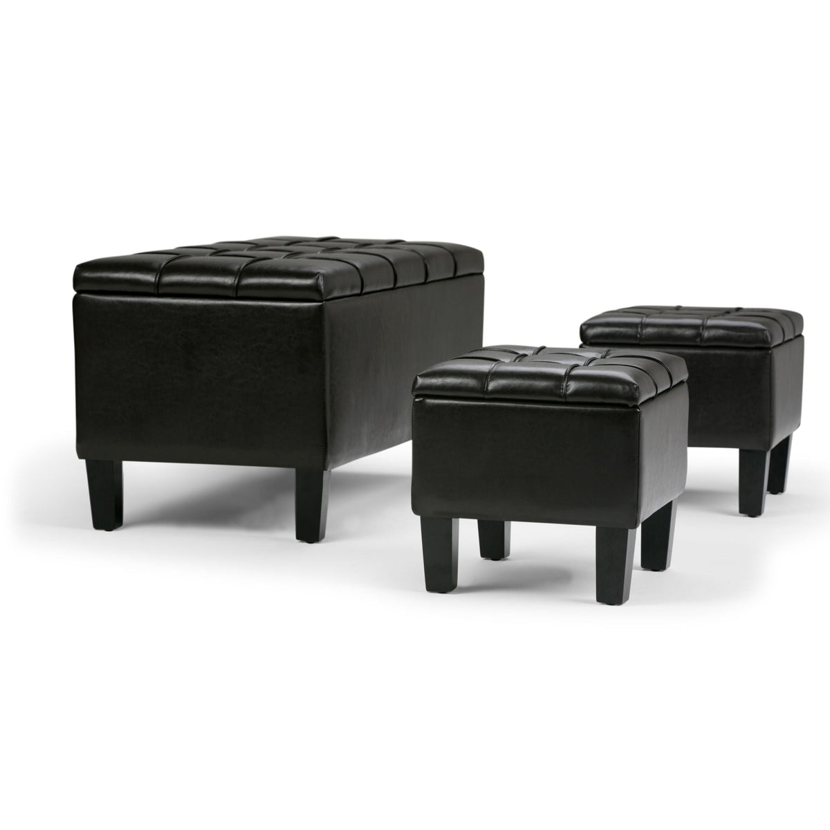 Dover - 3 Piece Storage Ottoman Contemporary Design by Unique Piece Furniture