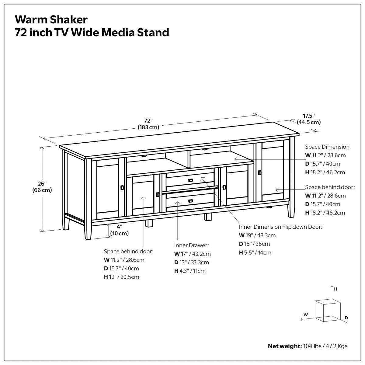 Warm Shaker - Handcrafted TV Media Stand by Unique Piece Furniture