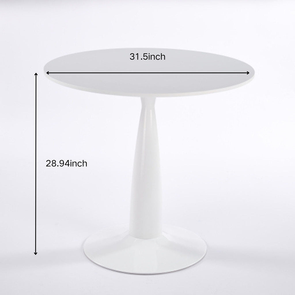 Pedestal Table, Round For Kitchen - White by Unique Piece Furniture