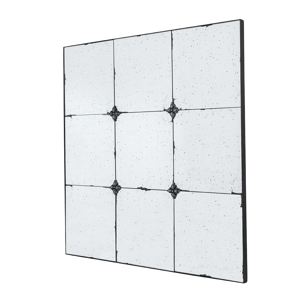 Traditional Decor Style Antique Glass Panel Mirror, Wall Mirror For Bathroom Entryway Console Lean Against Wall by Unique Piece Furniture
