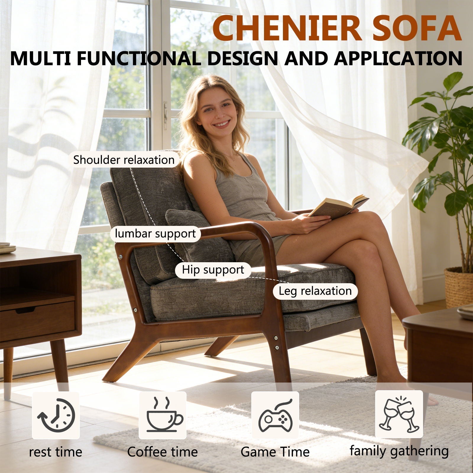 Upholstered Living Room Chair by Unique Piece Furniture
