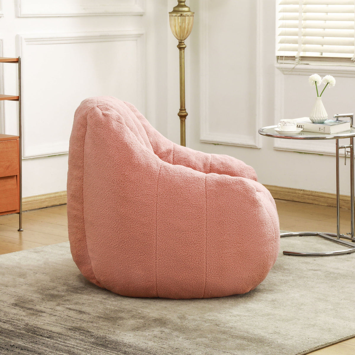 Comfy Bean Bag Chair With Memory Foam Filler, Tufted Soft by Unique Piece Furniture