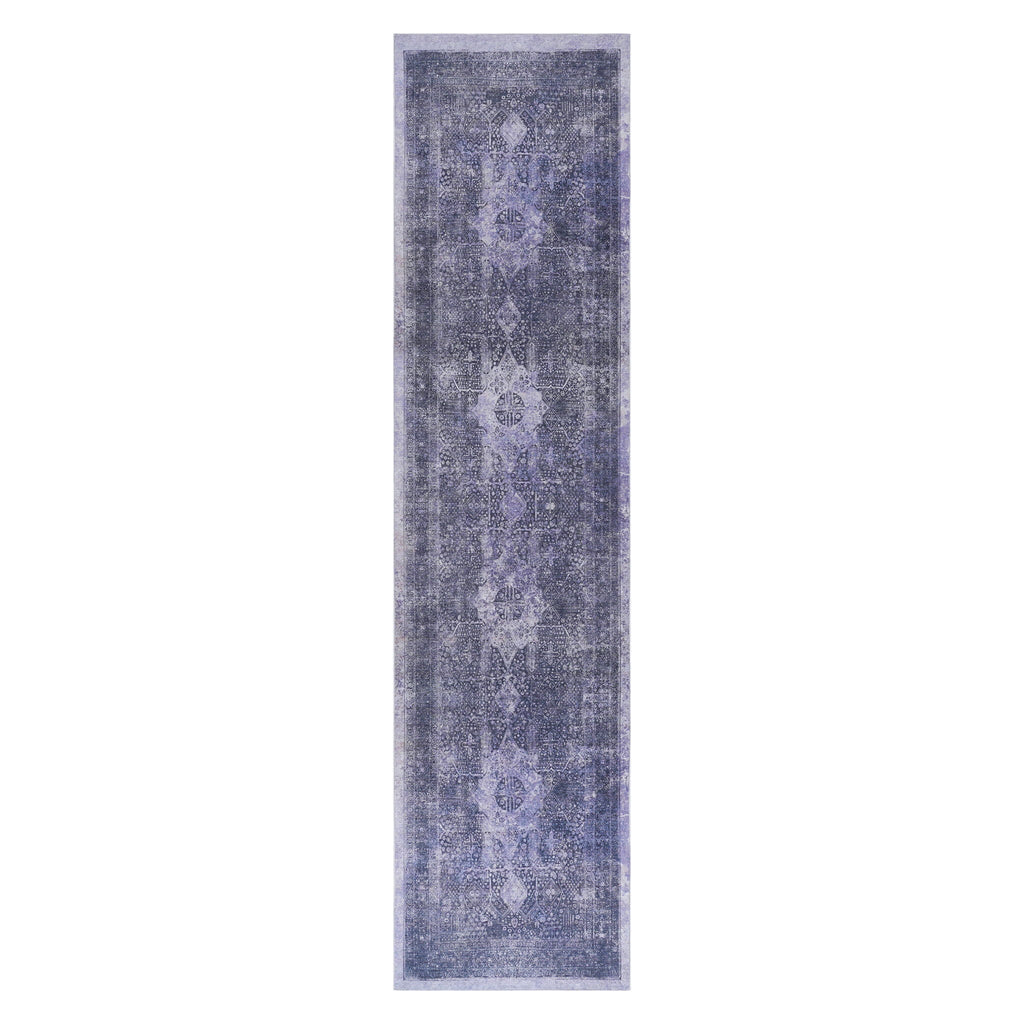 Maval - 2'6'' X 10' Washable Runner Rug - Anthracite by Unique Piece Furniture