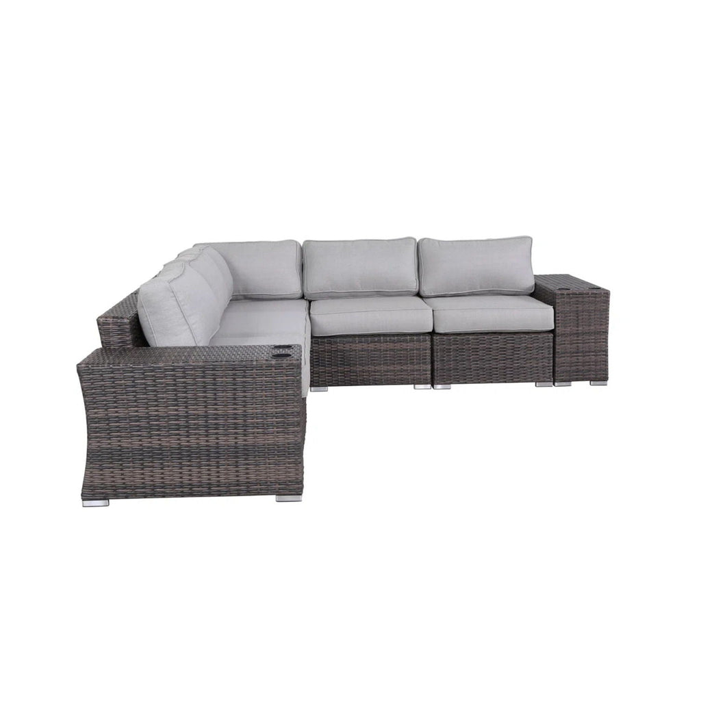 Rattan Sectional Sofa Set With Cushions by Unique Piece Furniture