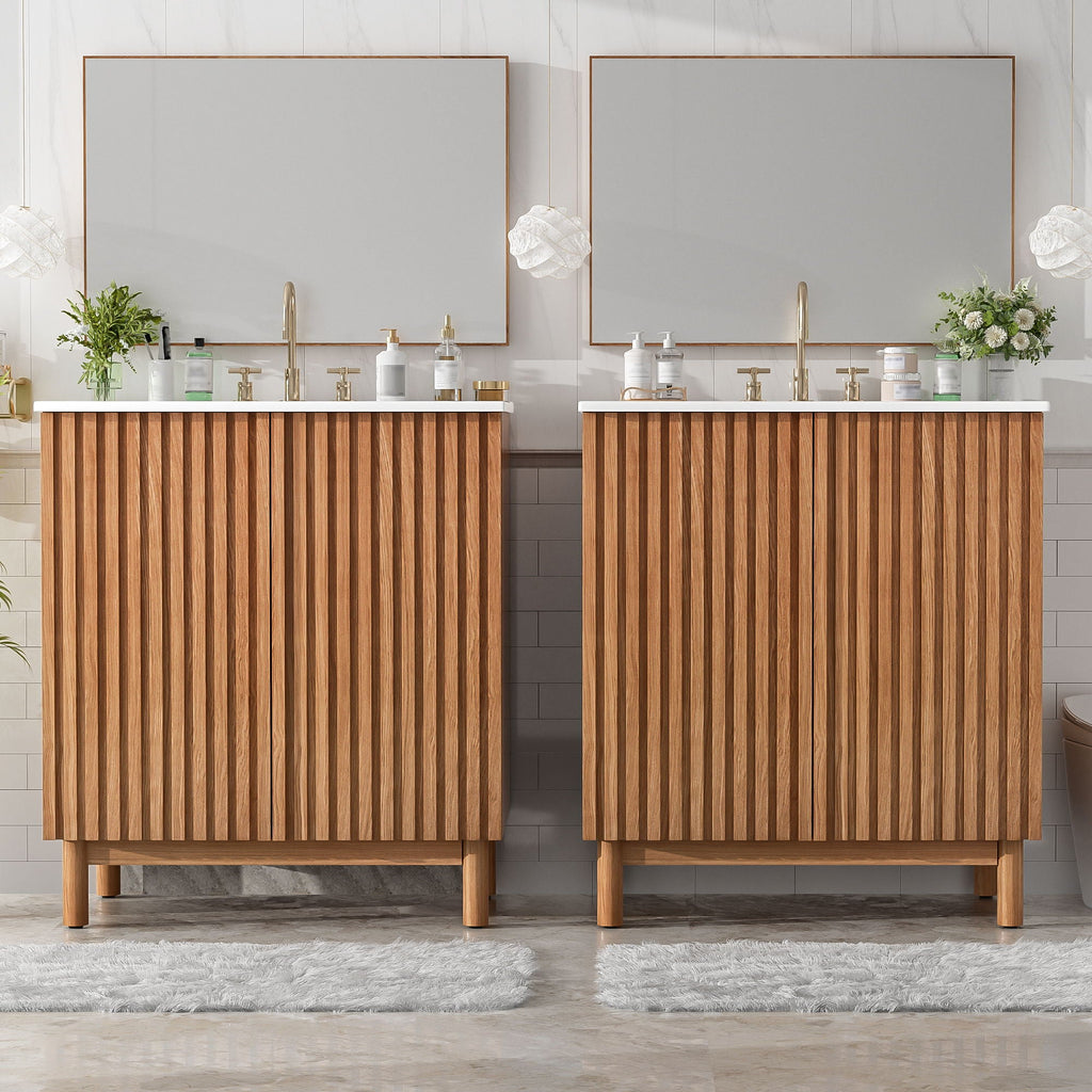 Traditional Bathroom Vanity With Ceramic Sink by Unique Piece Furniture