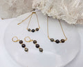 STAY IN MY POWER - Pyrite, Bronzite, Garnet Jewelry Set by Sacred Crystals