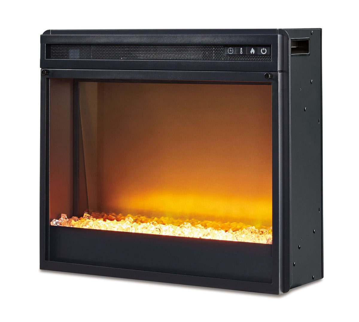 Entertainment Accessories - Fireplace Insert Glass/Stone - Black by Unique Piece Furniture