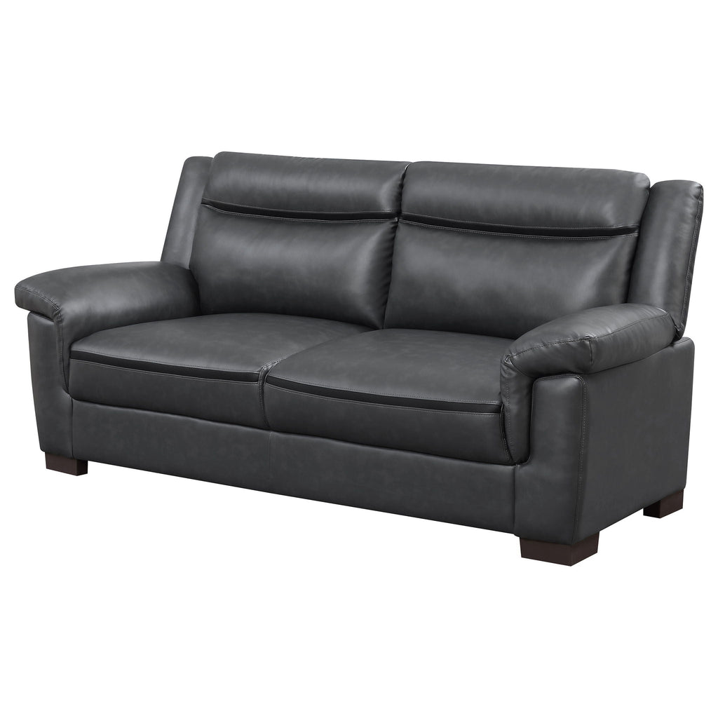 Arabella Upholstered Padded Arm Sofa Grey by Unique Piece Furniture
