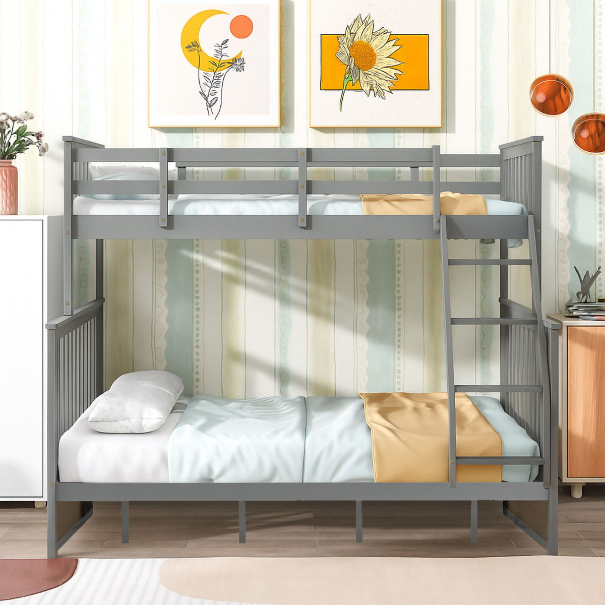 Bunk Bed With Ladder, And Safety Guard Rails by Unique Piece Furniture
