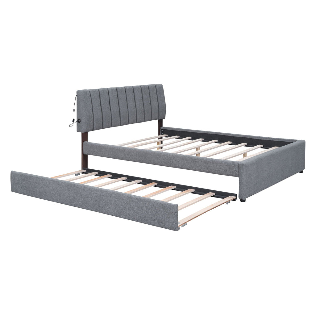 Upholstered Platform Bed With Trundle by Unique Piece Furniture