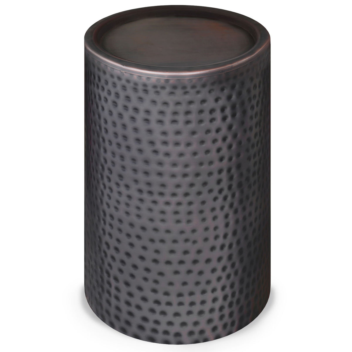 Corbin - Hammered Metal Side Table by Unique Piece Furniture