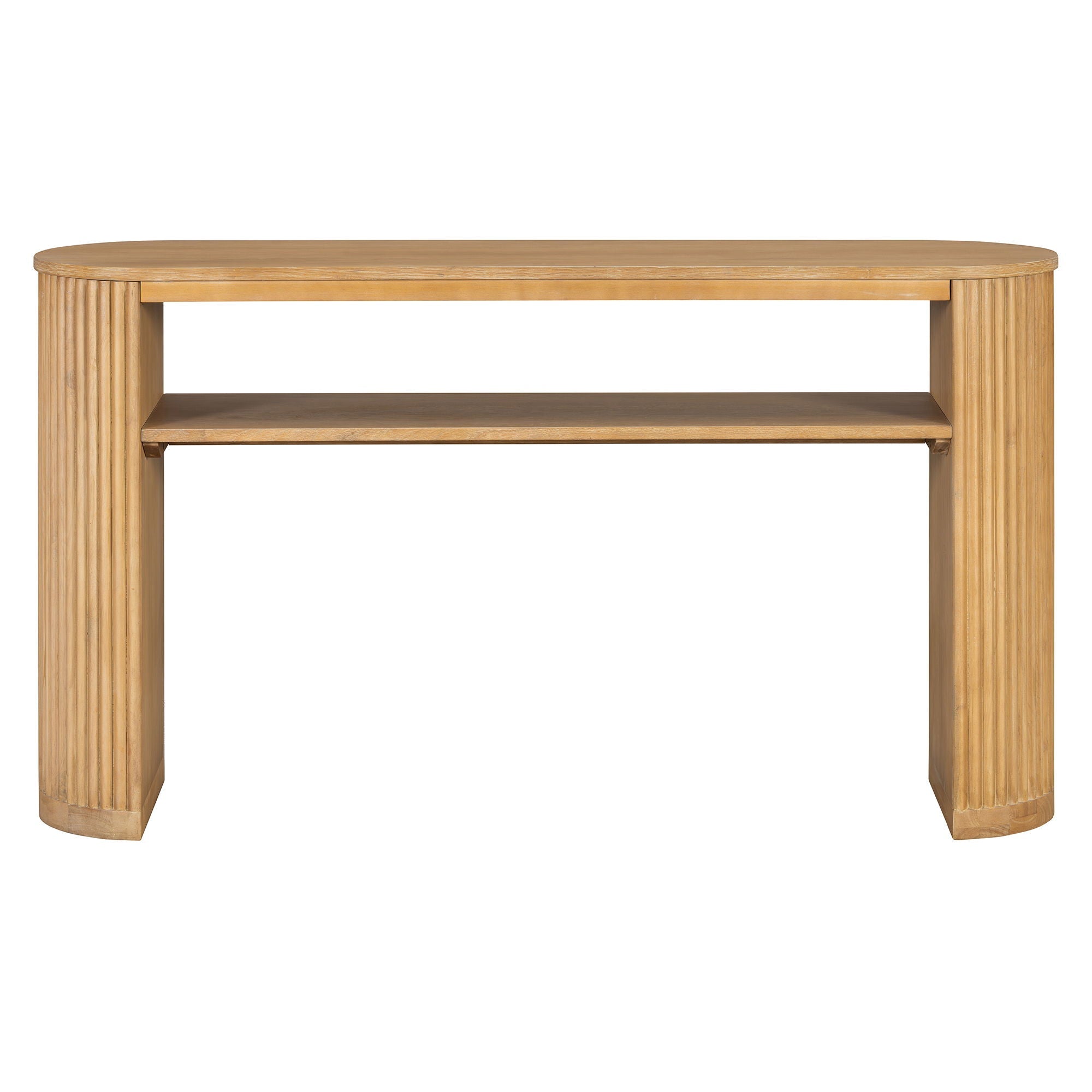 Console Table With Fluted Legs, Open Shelf by Unique Piece Furniture