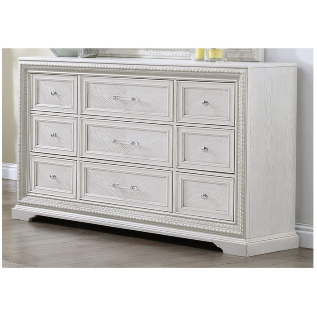 6 Drawer Storage Dresser Antique Wooden Bedroom Furniture - Antique White by Unique Piece Furniture