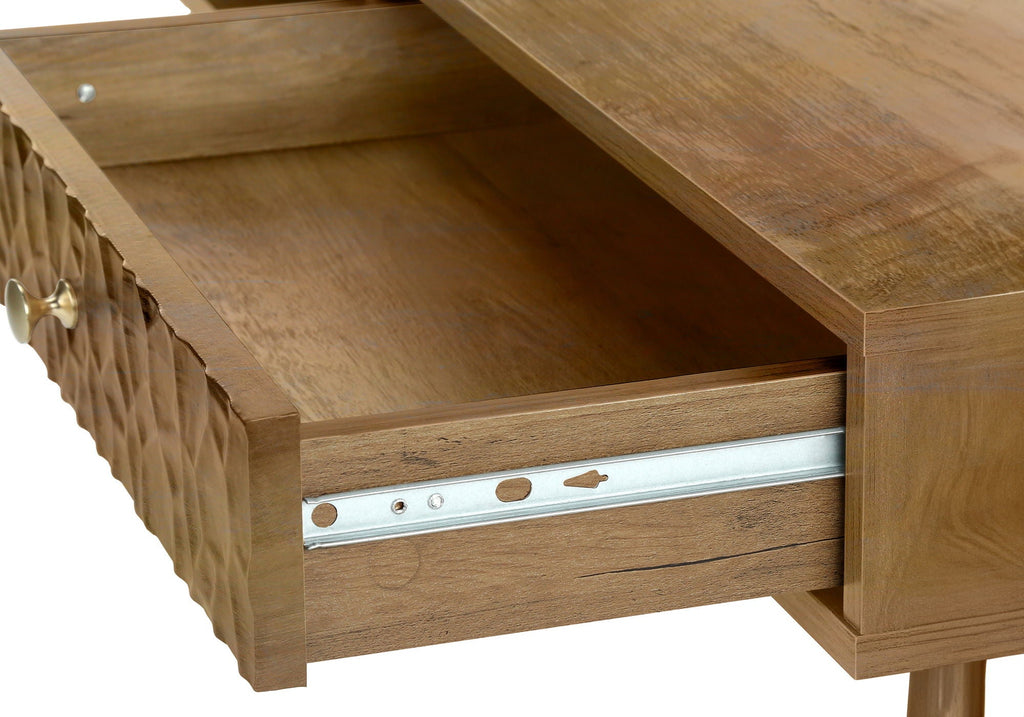 Coffee Table, Accent, Cocktail, Rectangular, Storage, Living Room, Wood Legs, Mid Century - Walnut by Unique Piece Furniture