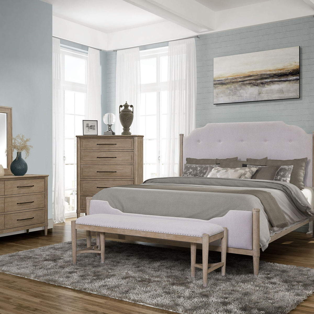 Open Nightstand With 2 Drawers by Unique Piece Furniture
